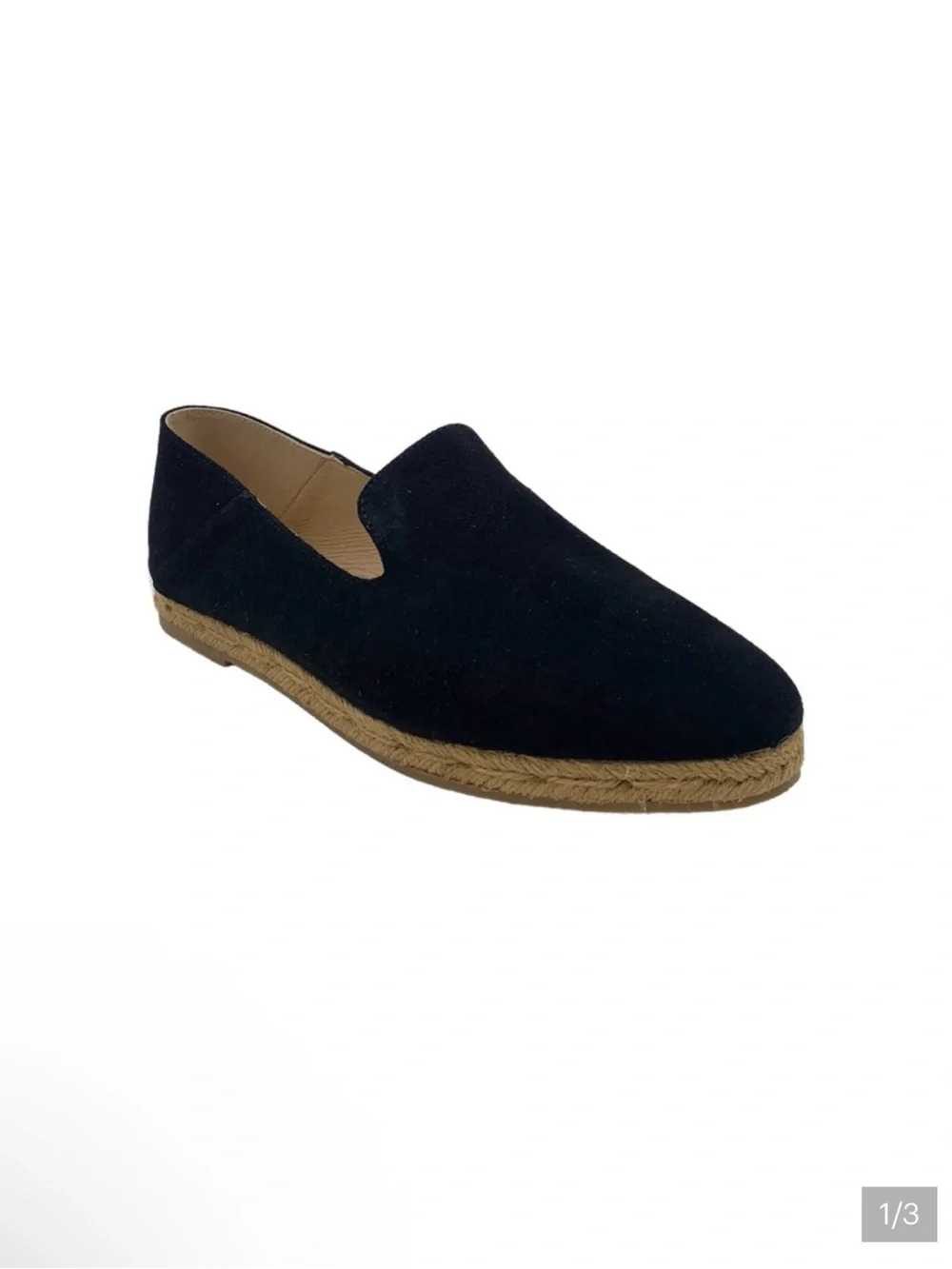 NEW Jack Rogers Audrey Women’s Size 9.5M Black Suede Flat EspadrillesIn Box $165